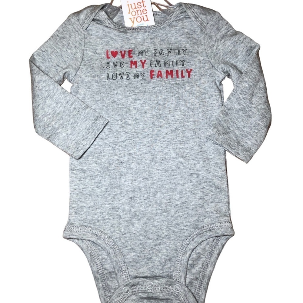 JUST one you Carter’s love my family bodysuit 6 months